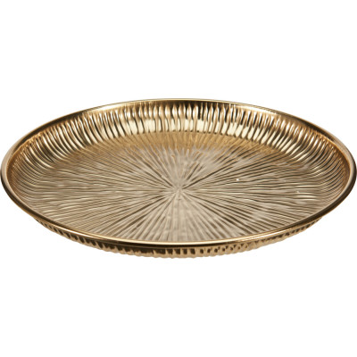 VASSOIO IN METALLO ORO 30CM