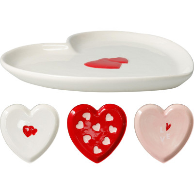 PIATTO A CUORE IN PORCELLANA