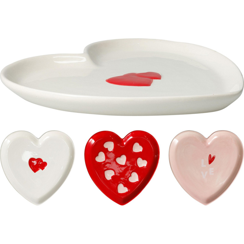 PIATTO A CUORE IN PORCELLANA