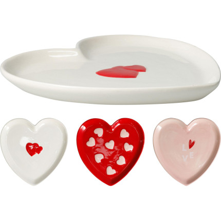 PIATTO A CUORE IN PORCELLANA