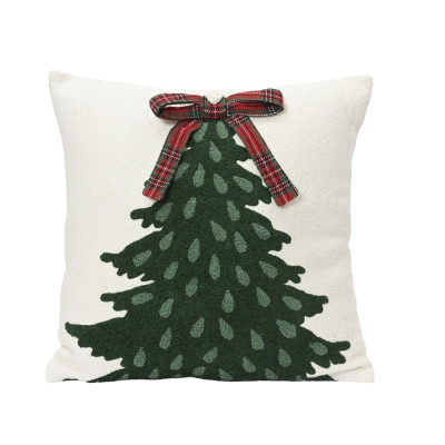 CUSCINO NATALIZIO IN COTONE CON ALBERO 45CM