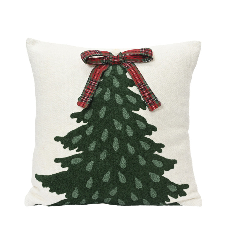 CUSCINO NATALIZIO IN COTONE CON ALBERO 45CM