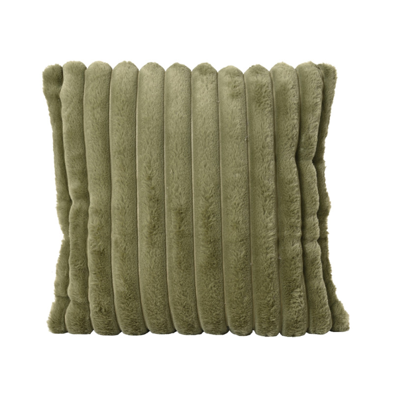 CUSCINO A RUGHE MORBIDE VERDE 45CM