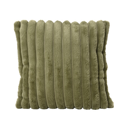 CUSCINO A RUGHE MORBIDE VERDE 45CM