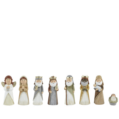 PERSONAGGI NATIVITA' IN POLIRESINA 13,5CM (8 PEZZI)