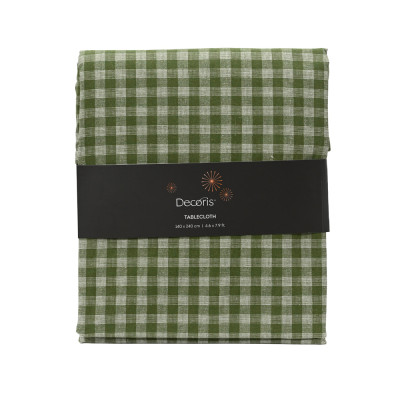 TOVAGLIA IN COTONE A QUADRI VERDE 240X140CM