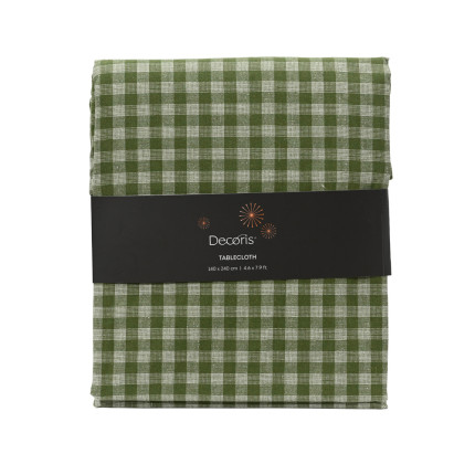 TOVAGLIA IN COTONE A QUADRI VERDE 240X140CM