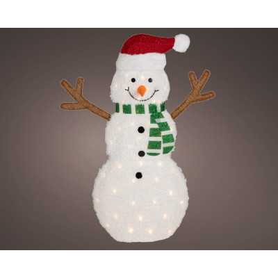 PUPAZZO DI NEVE 50 LUCI LED 107CM PER ESTERNO 