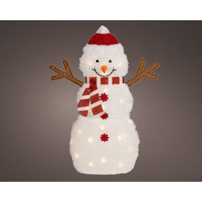 PUPAZZO DI NEVE 30 LUCI LED 82 CM PER ESTERNO