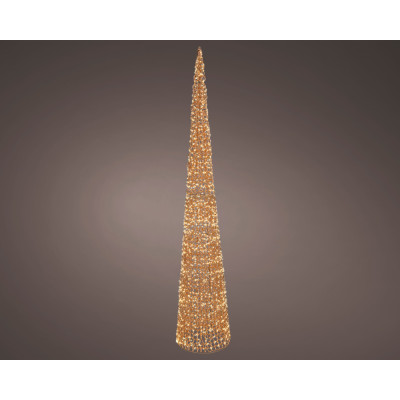 CONO LUMINOSO FLASH ORO ROSA 180 CM 1800 MICROLED