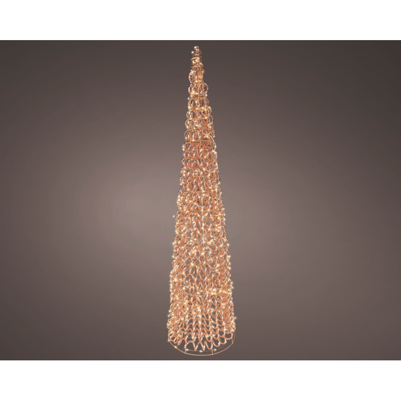 CONO LUMINOSO FLASH ORO ROSA 100 CM 500 MICROLED