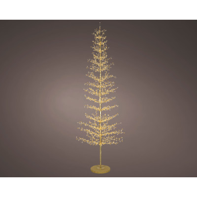 ALBERO NATALIZIO LUMINOSO FLASH ORO 270 CM 2048 MICRO LED