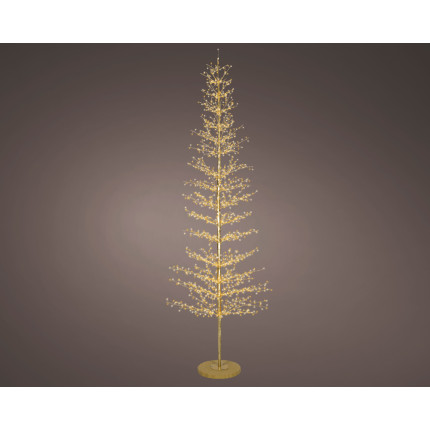 ALBERO NATALIZIO LUMINOSO FLASH ORO 270 CM 2048 MICRO LED