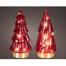 ALBERELLO LUMINOSO IN VETRO MARRONE 13 CM