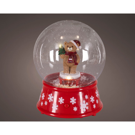 SFERA DI NEVE NATALIZIA LUMINOSA 18 CM