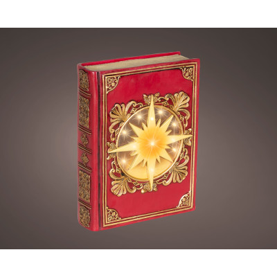 LIBRO DECORATIVO ROSSO CON LED 22CM