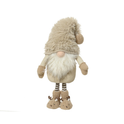 GNOMO CON CAPPELLO PELLICCIA GAMBE ALLUNGABILI 60CM