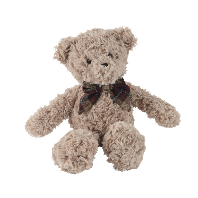 ORSETTO PELUCHE CON FIOCCO SCOZZESE MARRONE