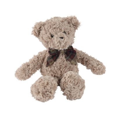 ORSETTO PELUCHE CON FIOCCO SCOZZESE MARRONE