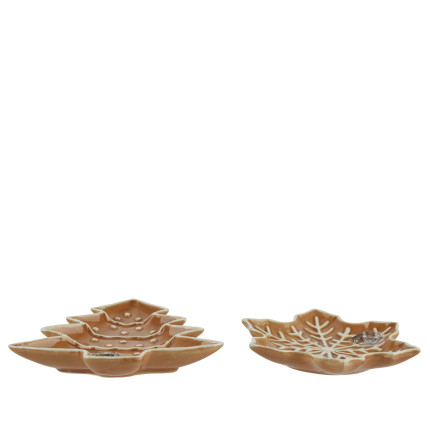PIATTINO DECORATIVO NATALIZIO IN CERAMICA 17,5CM