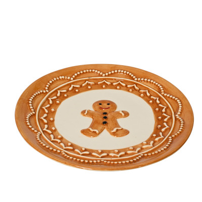 PIATTO TONDO IN CERAMICA PAN DI ZENZERO 16CM