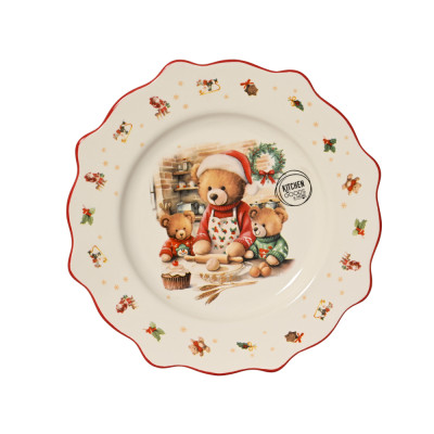 PIATTO IN CERAMICA CON ORSETTI 21CM