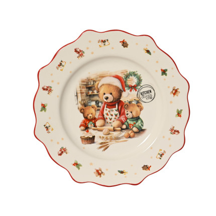 PIATTO IN CERAMICA CON ORSETTI 21CM