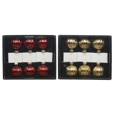SEGNAPOSTO NATALIZI IN VETRO 4CM (6 PEZZI)