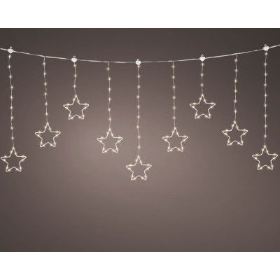 TENDINA CON STELLE 156 LED 120X60 CM