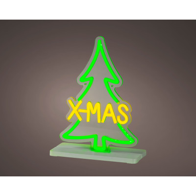ALBERELLO NEON NATALIZIO 32CM CON RICARICA USB