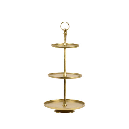 ALZATA ESPOSITIVA A 3 PIANI IN ALLUMINIO ORO 60CM