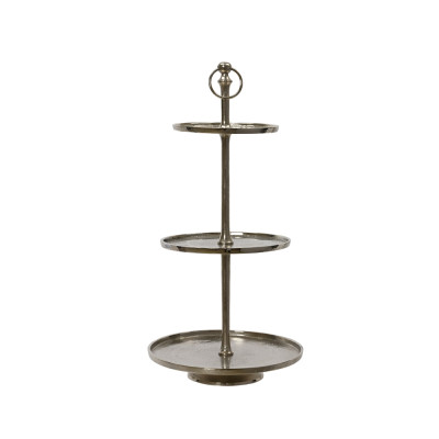 ALZATA ESPOSITIVA A 3 PIANI IN ALLUMINIO ARGENTO 60CM