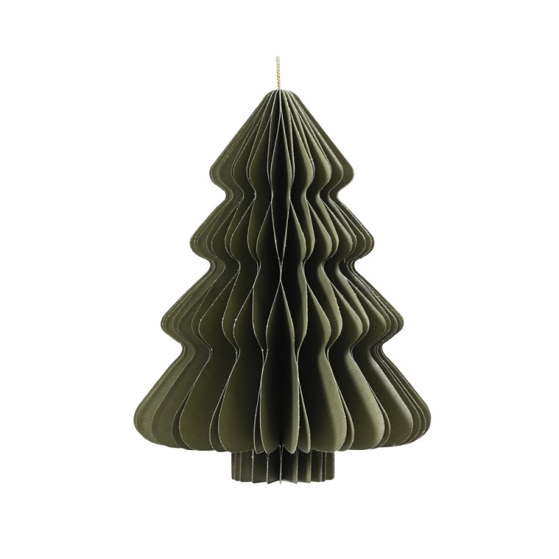ALBERO PLISSE' IN CARTA CON GLITTER 20CM