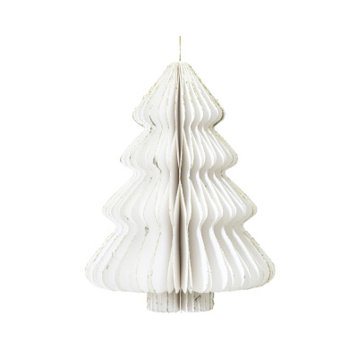 ALBERO PLISSE' IN CARTA CON GLITTER 20CM