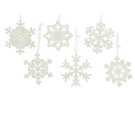 FIOCCO DI NEVE PENDENTE GLITTER 10CM