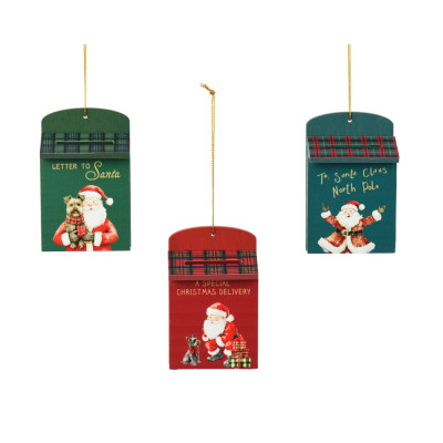 CASSETTA POSTALE CON BABBO NATALE 9,6CM