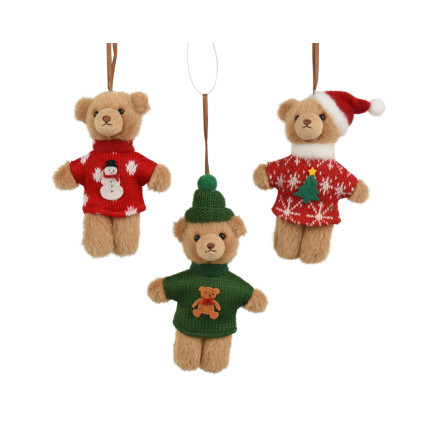 ORSETTO PENDENTE CON MAGLIONCINO 12CM
