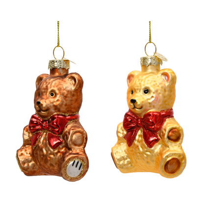 ORSETTO ORO PENDENTE CON FIOCCO 9,5CM