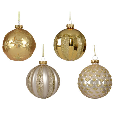 PALLA DI NATALE IN VETRO SMALTATA 8CM
