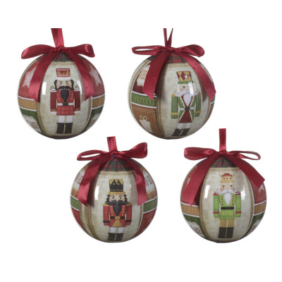 PALLA PER ALBERO DI NATALE CON SCHIACCIANOCI 9,3CM