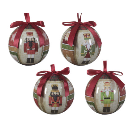PALLA PER ALBERO DI NATALE CON SCHIACCIANOCI 9,3CM
