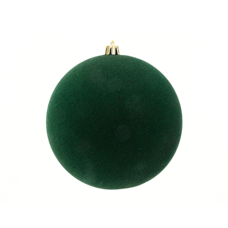 PALLE FLOCCATE PER ALBERO DI NATALE 8CM (9 PEZZI)