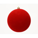 PALLE FLOCCATE PER ALBERO DI NATALE 8CM (9 PEZZI)