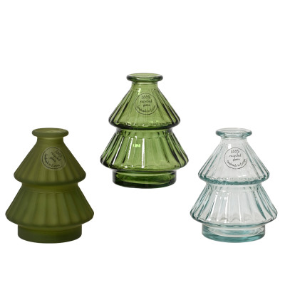 VASO ALBERELLO IN VETRO RICICLATO VERDE 17,7CM