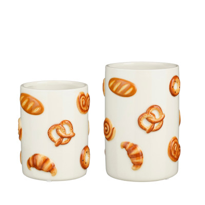 Vaso in Ceramica con Decori Pane