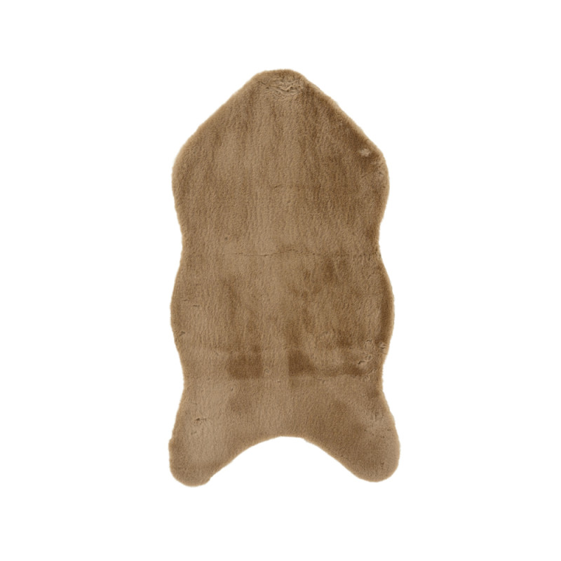 Tappetto in Pelliccia Verde Scuro e Beige