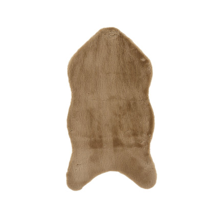 Tappetto in Pelliccia Verde Scuro e Beige