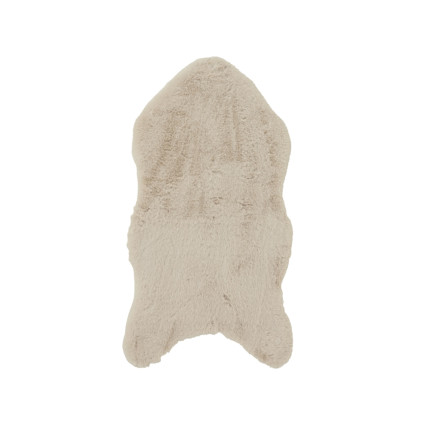 Tappetto in Pelliccia Verde Scuro e Beige