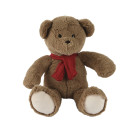 Orso Marrone di Peluche Con Sciarpa Rossa