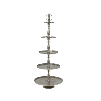 Alzata con Ripiani 139cm - Oro e Argento